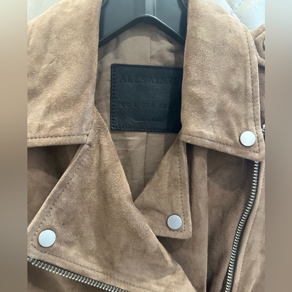 ALLSAINTS Suede Biker Jacket - Picture 2 of 7